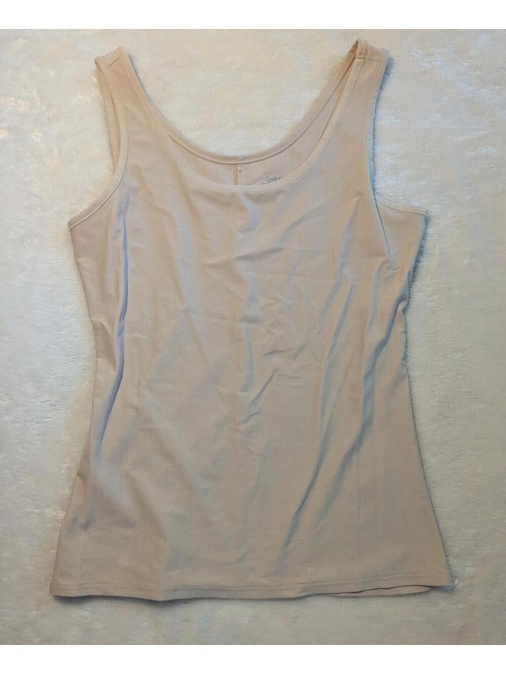 Cuddle Duds Nude Beige Tank Top Size L